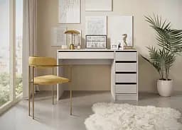 Стіл туалетний письмовий Perfect Home Ада / Ada 5S/120 з 5 шухлядами Кашемір (PFH-091309) - мініатюра 10