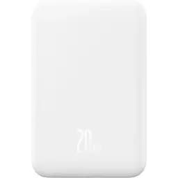 Зовнішній акумулятор Baseus Magnetic Mini Wireless Fast Charge Power Bank 5000mAh 20W Stellar White（With Simple Series Charging Cable Type-C to Typ (P10022107223-00)