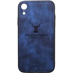 Чохол-накладка Toto Deer Shell With Leather Effect Case Apple iPhone XR Dark Blue
