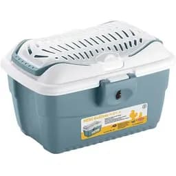 Переноска для тварин Stefanplast Mini Gulliver до 2.5 кг біла з синім (96147)