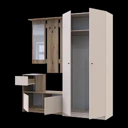 Передпокій Doros Бела та шафа Промо Дуб Евок/Кашемір 2 ДСП 190х48х204 (42005330) - мініатюра 6