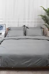 Комплект постільної білизни Moon&Star Satin Stripe Stripe Gray Дитячий 110x140 см наволочки 2x40x40 см - мініатюра 2