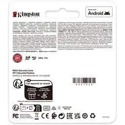 Карта пам'яті Kingston 64GB microSDXC сlass 10 UHS-I U3 V30 A2 Canvas Go Plus G4 (SDCG4/64GB) - мініатюра 4