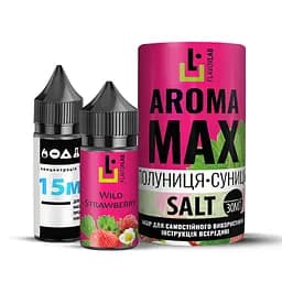 Набор компонентов для самозамеса солевой заправки Flavorlab Aroma MAX 30 мл Клубника-Земляника, 0-65 мг (17936)