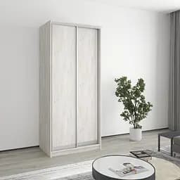 Шафа-купе дводверна MebelStar Уні AL 2ДСП 90x60x210 см Аляска сірий (MBS-2599)