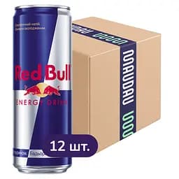 Упаковка энергетического напитка Red Bull безалкогольный среднегазированный 5.676 л (0.473 л х 12 шт.)