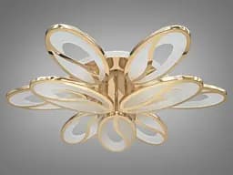 Люстра стельова LED Diasha 8090/6+3G, 150W, 4100K, золото, сучасний стиль з пультом та диммером - мініатюра 3