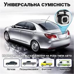 Камера заднього виду Podofo K0197P камера паркування 170° Black (18699) - мініатюра 6
