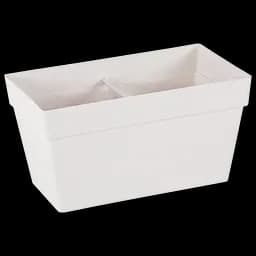 Горшок для цветов Serinova балконный Yali, 6.5 л, бело-серый (YB01-KirliBeyaz)