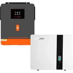 Cонячний інвертор PowMr POW-HVM6.2M-48V-N + АКБ Enerlution LiFePO4 5120Wh гібридний (126399)