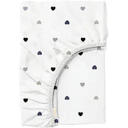 Простирадло Cosas на резинці 80х200 love, білий (LoveGreyBlack_80x200x20)