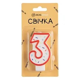 Свічка-цифра "3" 7 см