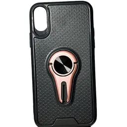 Чохол-накладка Hoco Car Mount з магнітом+тримачем для Apple iPhone X iPhone XS Black/brown