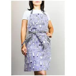 Кухонний фартух Прованс Грибочки сіро-фіолетовий