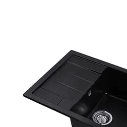 Кухонна мийка гранітна Kroner KRP Komposit SCH-6550 CV027409, Чорний - мініатюра 4