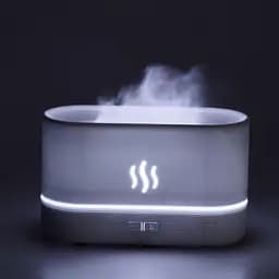 Ультразвуковий зволожувач повітря Flame Aroma Diffuser Білий, аромадифузор з підсвіткою (NS) - мініатюра 5