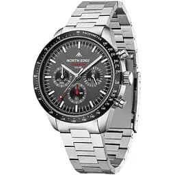 Наручний годинник чоловічий North Edge Long Wings із сонячною батареєю Сріблястий (3398)