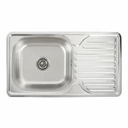 Кухонна мийка з нержавіючої сталі Platinum декор 7642 (0,8/180 мм), R, Decor