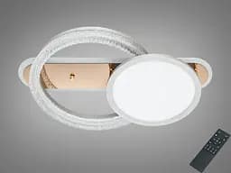 Стельова LED люстра золото 73 W з пультом 3 режими