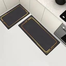 Набір діатомітових килимків для ванної та кухні Aquarius 50х80 см/50х120 см Графітовий Мармур