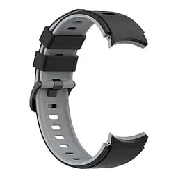 Ремінець для Samsung Galaxy Watch 4 Classic 46mm - чорно-сірий ширина кріплення 20мм силікон Watchbands Ricco (W19-5WB87751991) - мініатюра 4