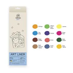 Набор цветных линеров, 12 цветов, 12 set Bright colors, IDEA10-AL12BRGHT, 99IDEAS