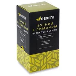 Чай Gemini Чорний з Лимоном 50 г (25 шт. х 2 г) - мініатюра 2