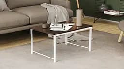 Стіл журнальний приставний Террі Комбо Ferrum-decor 345x662x440 Білий метал ДСП Венге Магія 16 мм (FRD-105553) - мініатюра 7