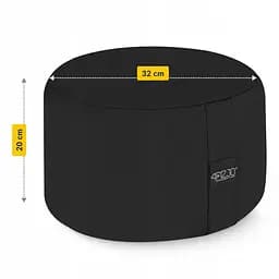 Подушка для йоги та медитації 4FIZJO Zafu кругла 32 x 20 см Black (P-5907739315540) - мініатюра 3