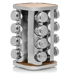 Органайзер набор для специй на вращающейся подставке Edenberg EB-18005 16 емкостей для хранения специй Серый