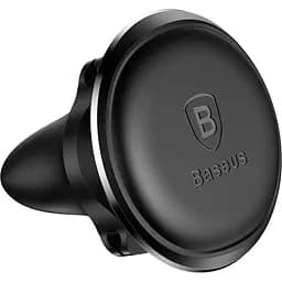 Автомобільний тримач Baseus Magnetic Air Vent Car Mount With Cable Clip Black (SUGX020001)