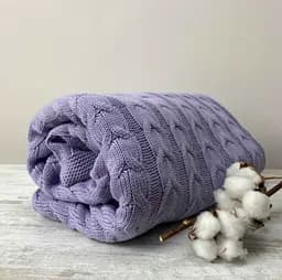 Плед Прованс Глория Косы, 220х190 см, лавандовый (21248)