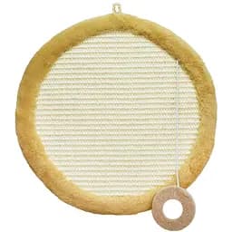 Когтеточка-коврик Lucky Pet Круг 34x34 см бежевая