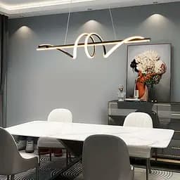 Скандинавская LED люстра в черном корпусе 100х19 см Line F | Ст. H24L-1000 BK