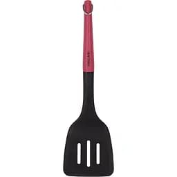 Лопатка з прорізами Oscar Chef, нейлон, 33,5 см, чорна з рожевим (OSR-5005/2)