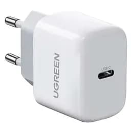 Зарядний пристрій Ugreen CD241 USB Type-C 20W Mini PD PD3.0 Fast Charger 3A білий