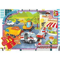 Детский пазл Аварийные службы GF07 плакат 35 элементов
