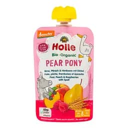 Пюре Holle Pear Pony, з грушею, персиком, малиною та спельтою, 100 г - мініатюра 2