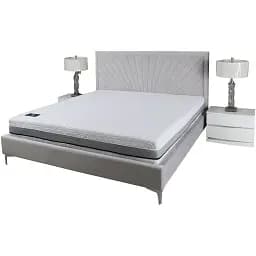 Ліжко двоспальне Frisco Клер 180х200 см світло-сіре