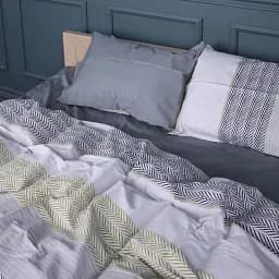 Комплект постільної білизни MirSon Сатин Geometric comfort 2x160x220 см (2200011123899) - мініатюра 2