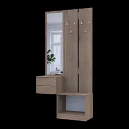 Передпокій Doros Сола 2+3 Канноло/Кашемір ДСП / дзеркало 105х40х215 (42005234) - мініатюра 4