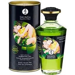 Органическое разогревающее масло Shunga Aphrodisiac Warming Oil - Exotic Green tea (100 мл)