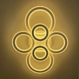 Стельова люстра на 6 кілець у білому корпусі 63×80 см | Арт. A 2763/2+2+2 RGB WT | Line F - мініатюра 5