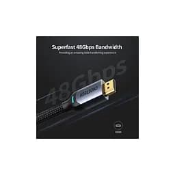 Кабель мультимедійний HDMI M to HDMI M 2.0m V2.1 8K60Hz HDR10 HLG Choetech (XHH01-BK) - мініатюра 4