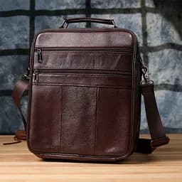 Сумка чоловіча з ручкою для перенесення в руці з натуральної шкіри Vintage 27х35х9,5 см sum0027496 - мініатюра 10