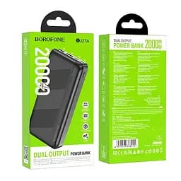 УМБ Borofone Pindar power bank BJ27A 20000mAh акумулятор чорний портативний - мініатюра 5