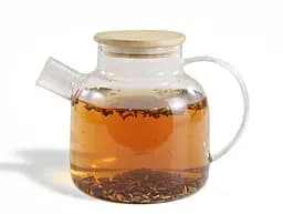 Чайник для заварювання Lumines скляний бамбукова кришка 1500 мл прозорий TP1500H