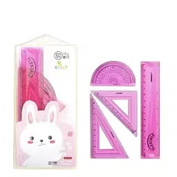 Набор линеек Зверята, 15 см, треугольники, ZH-2315 (в ассортименте)