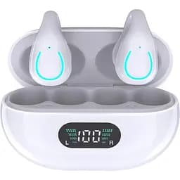 Наушники-клипсы с открытыми ушами, беспроводные, Bluetooth 5.3, вкладыши с заушными креплениями, 80 часов воспроизведения с чехлом