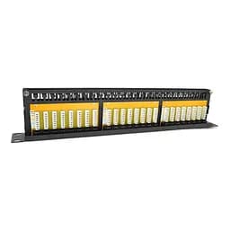 Патч-панель Ritar 48 портів UTP DUAL кат 6 19" 1U неекранована чорна Q10 (73-00887)